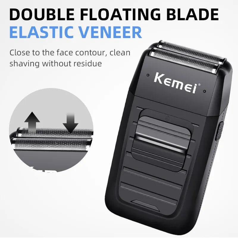 KEMEI Compact Rechargeable Lithium Ion Shaver Kit,Foil Professional Electric Shaver for Men