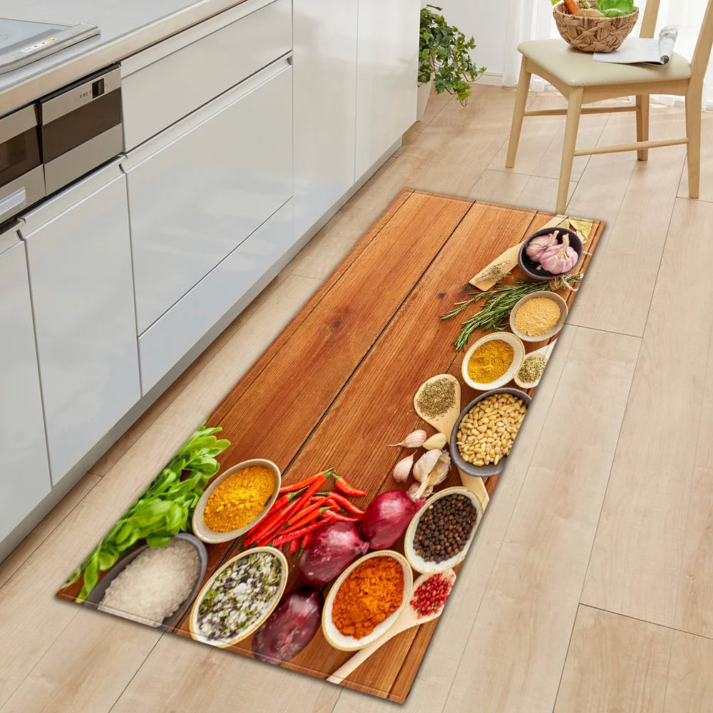 Modern Kitchen Mat Home Entrance Doormat Hallway Bedroom Living Room Decoration Floor Carpet Balcony Bathroom Anti-Slip Long Rug