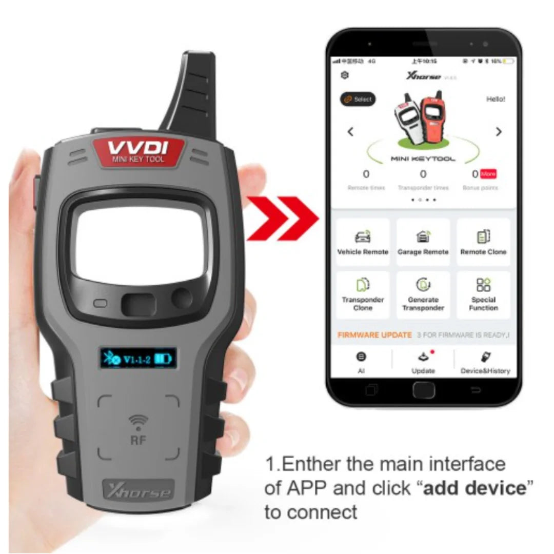 Xhorse VVDI Mini Key Tool Remote Key Programmer Support IOS and Android Global Version