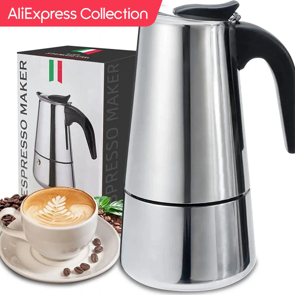 Collection 4/6/9 Cups Moka Pot Caffe Machine Espresso Cups Coffee Makers Latte Percolator Stove Top Moka Coffee Maker