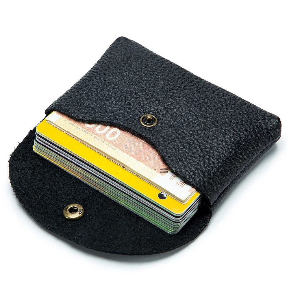 Men Ultrathin Coin Purse Card Bag Minimalist Top Layer Cowhide Document Bag Travel Multi Card Bag Men Wallet billetera hombre