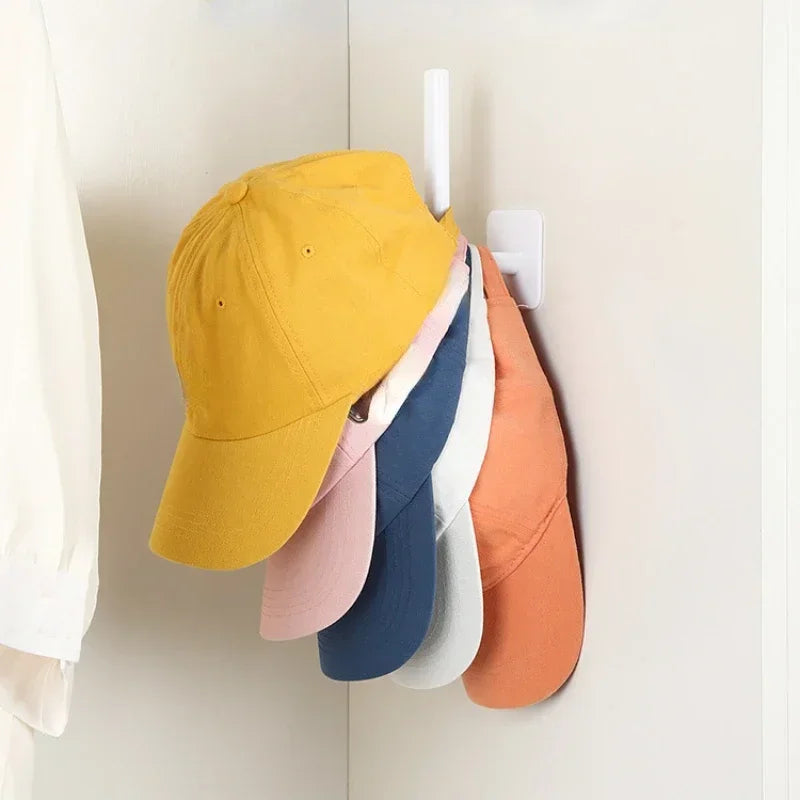 Hat Rack for Baseball Caps Adhesive Hat Hooks for Wall Cap Hanger Storage Cap No Drilling Organizer Hat Holder for Door Closet