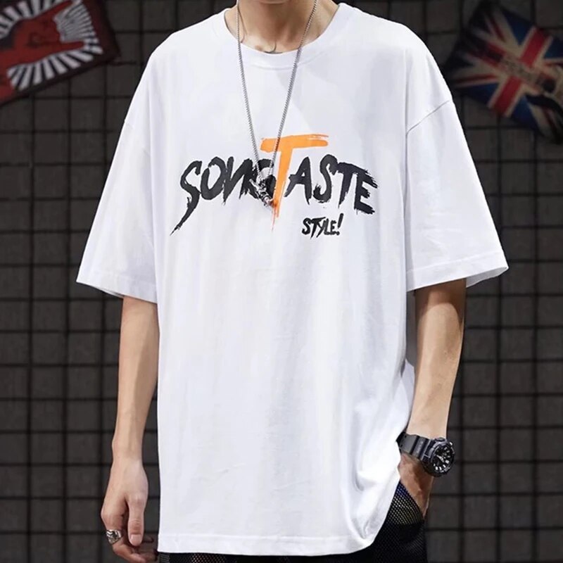 Summer Hip Hop Streetwear T Shirt For Men Graphic Printed Short Sleeve T-Shirt Harajuku Fashion Tops Homme Casual Y2K Tee Shirt