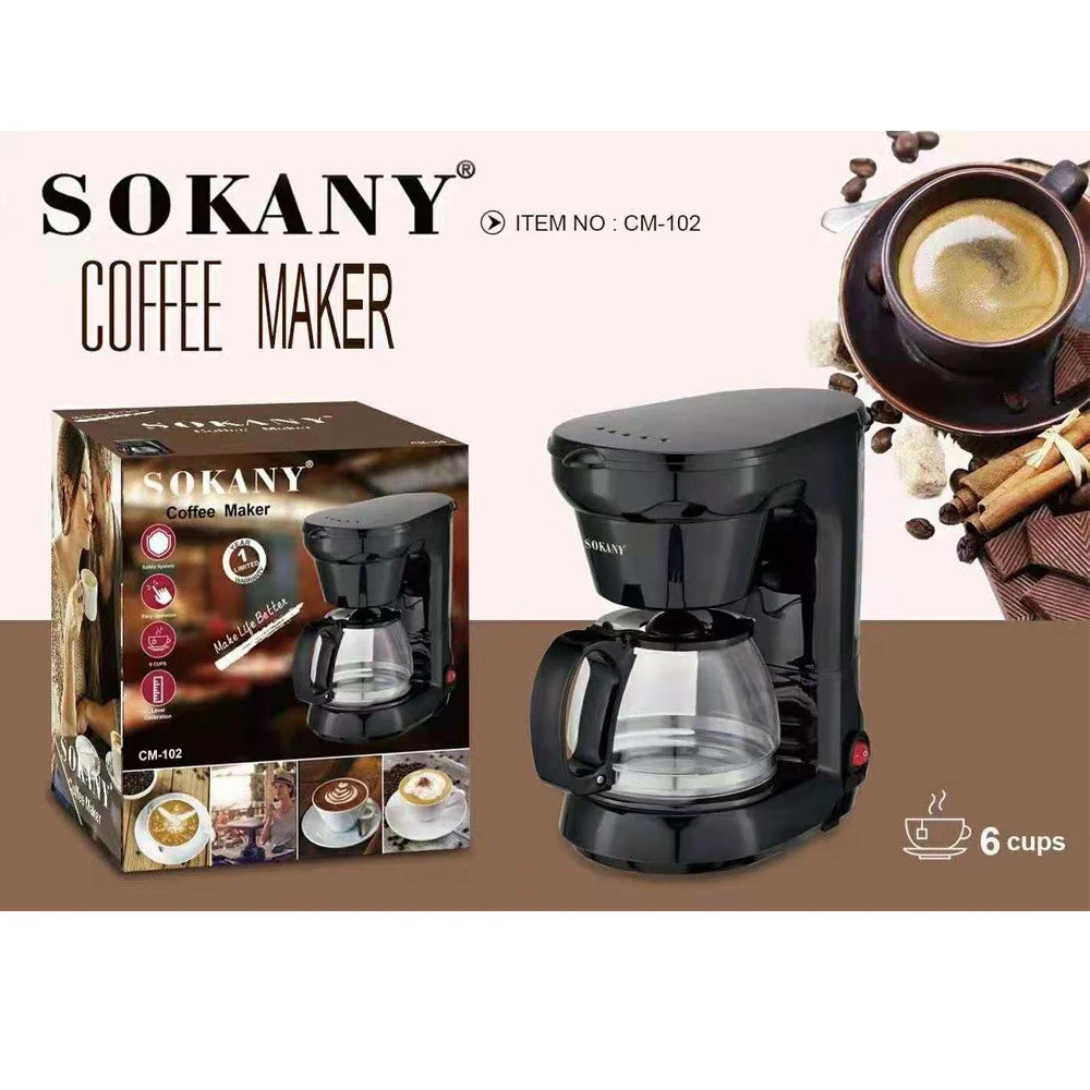 Household Coffee Machine Automatic Electric Drip Coffee Maker Tea Coffee Pot Milk Coffee Maker Italian Mocha Coffee Maker