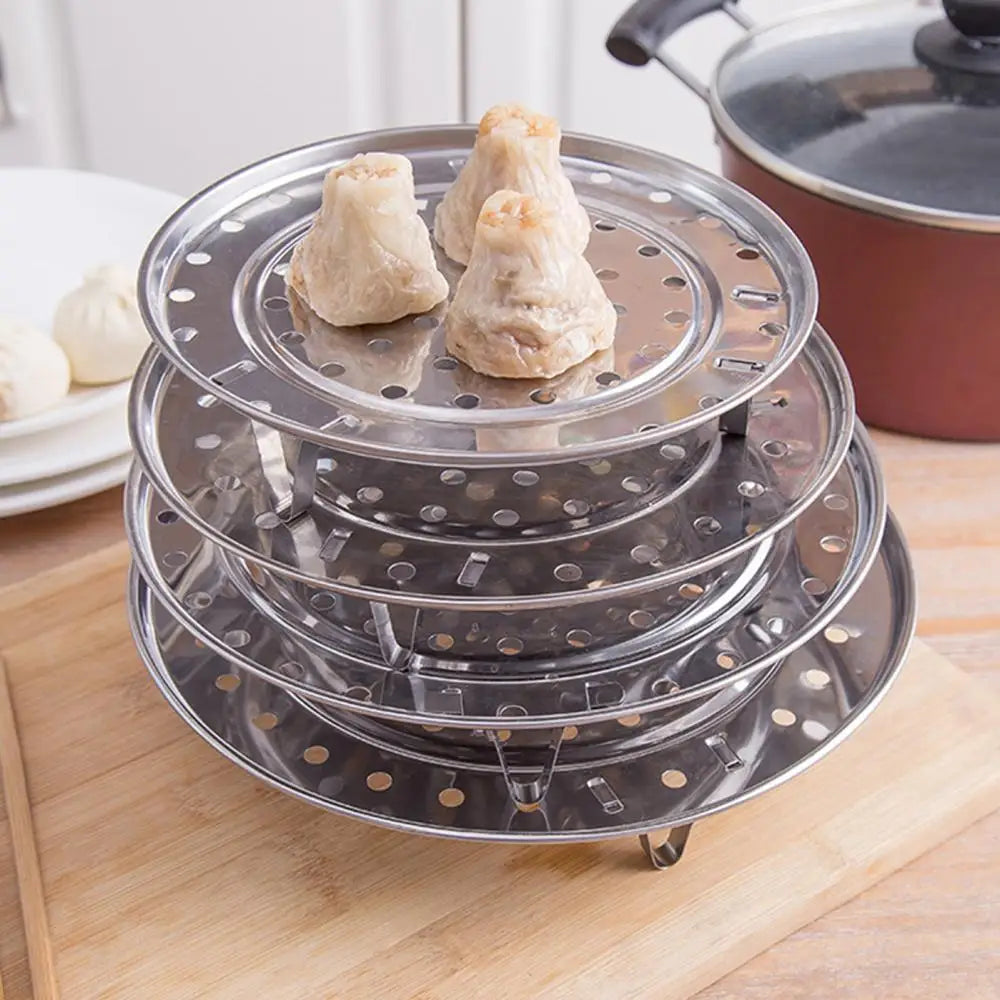 Stainless Steel Steamer Rack Insert Stock Pot Steaming Tray Stand Cookware Tool Bread Tray Kitchenware Cooking Tools