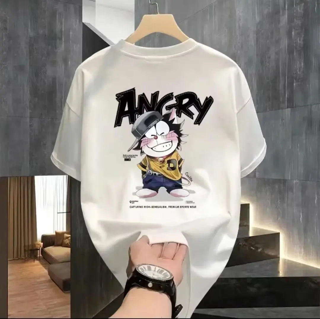 Men Clothing Anime T Shirts Graphic Tee Printed T-shirt Men's Summer Oversize Short Sleeve Hip Hop Y2k Japanese Streetwear New