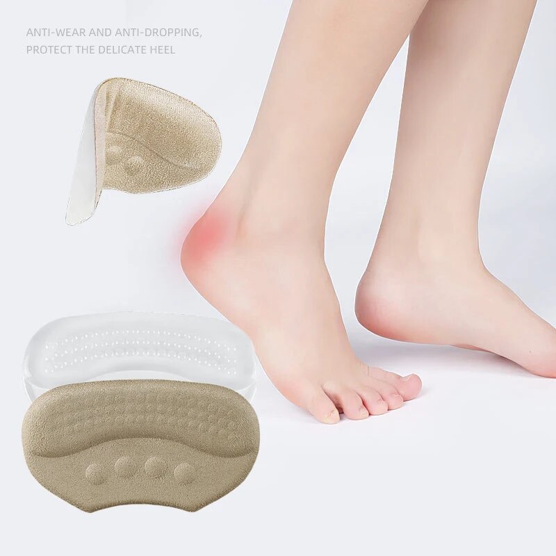 Heel Insoles Patch Women Men Anti-wear Cushion Pads for Shoes High Heel Feet Care Adjust Sizie Adhesive Sponge Heel Stickers