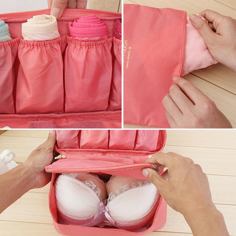 Women Bedroom Underwear Packaging Cube PouchTravel Bra Bag Underwear Organizer Bag Bra And Panty Storage High Quality Wash Case