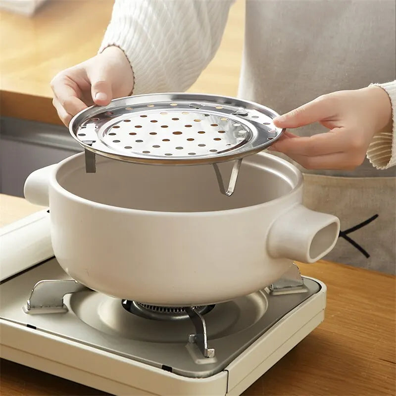 Stainless Steel Steamer Rack Insert Stock Pot Steaming Tray Stand Cookware Tool Bread Tray Kitchenware Cooking Tools