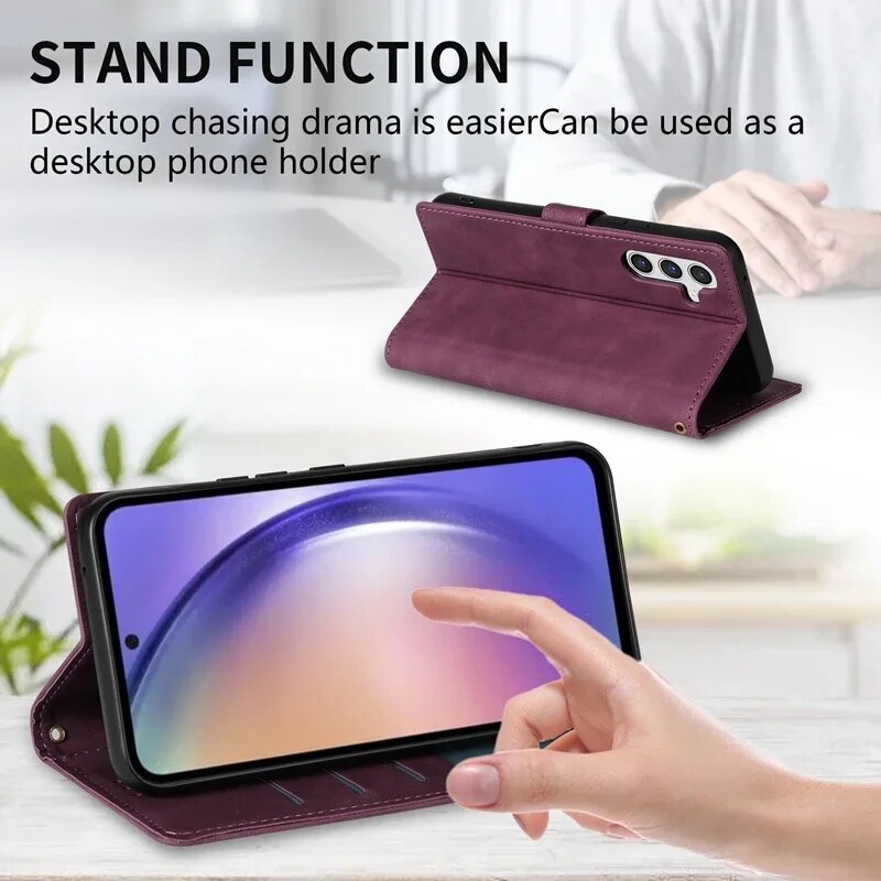 Wallet Magnetic Flip Leather Case For Samsung Galaxy A03 A04s A10 A12 A13 A14 A21s A22 A23 A31 A32 A33 A34 A51 A52 A53 A54 A71