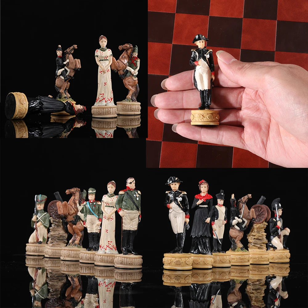 3D Character-themed Chess Set with International Chess and Deluxe Painting, Entertaining Luxury Chess Game Chess and Card Toys