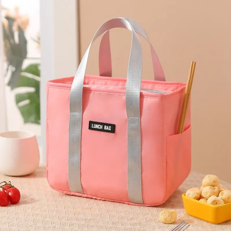 Lunch box portable insulation bag waterproof snack bag aluminum foil thickened lunch bag with rice bag for office workers