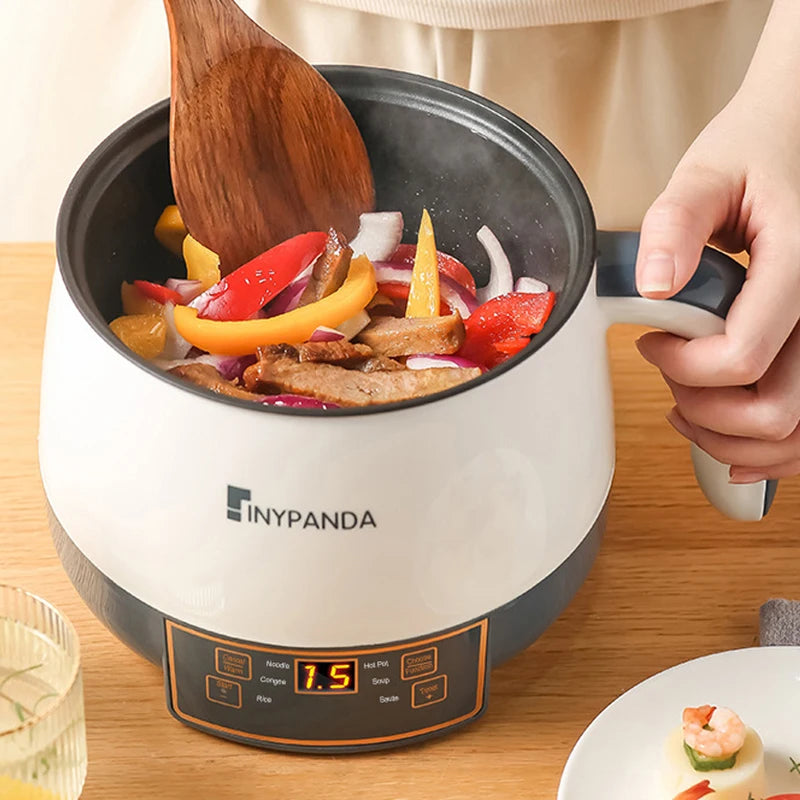 Multifunctional Electric Cooker Hot Pot Mini Non-stick Food Noodle Cooking Skillet Egg Steamer Soup Heater Pot Frying FOR Home