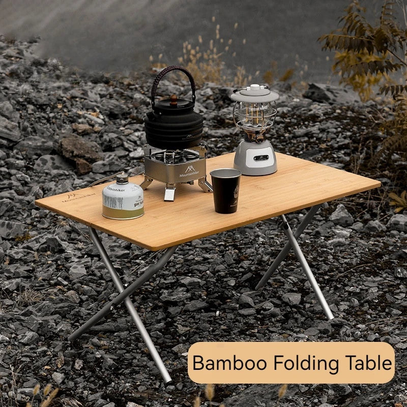 New Outdoor Products: Bamboo Folding Table Camping Multifunctional Folding Table Portable and Easy to Store Dining Table