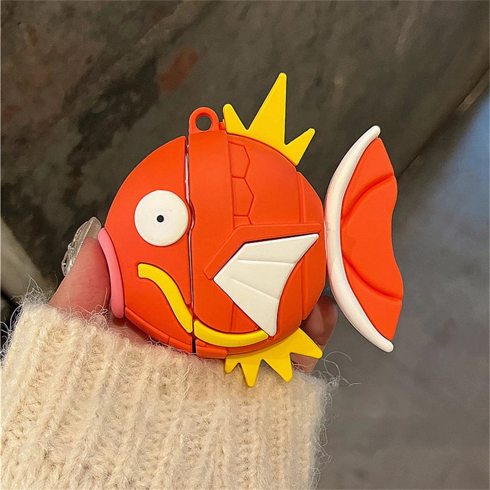 Cute Cartoon Kawaii 3D Red Carp Silicone Earphone Case For Airpods 1 2 Pro 3 Protective Shell Soft Case For Airpods Pro 2 Cover