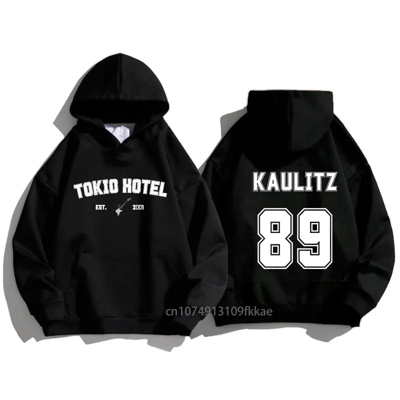 Tokio Hotel Unisex Comfortable Hoodie Kaulitz Fashion Fleece Luxury Hooded Sweatshirt Plain Winter Autumn Print Men's and Women'