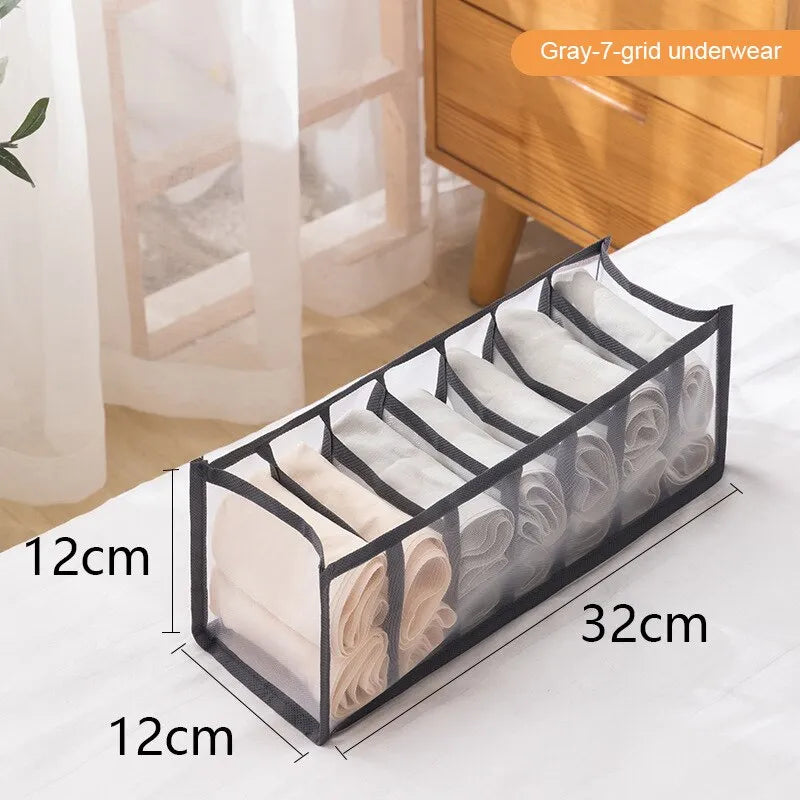 1pc Underwear Drawer Organizer Storage Box Foldable Closet Organizers Drawer Divider Storage Boxes For Underpants Socks Bra