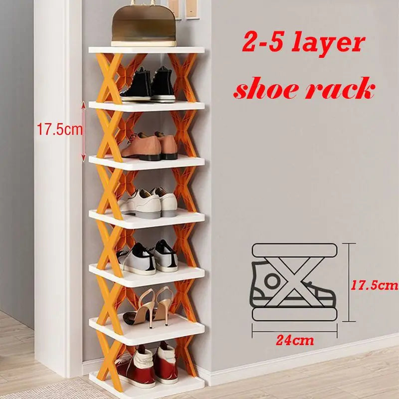 Multi-Layer Shoe Rack Storage Organizer Stackable Shoe Rack Space Saving Cabinet Shoes Organizer Small Shoe Rack Storage Rack