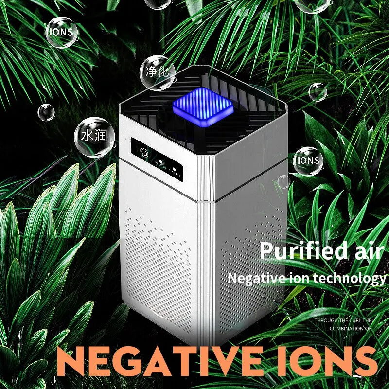 Smart Air Purifier Negative Ions Generator Nano Filtration Formaldehyde Removal Intelligent Secondhand Smoke Air Ozonizer