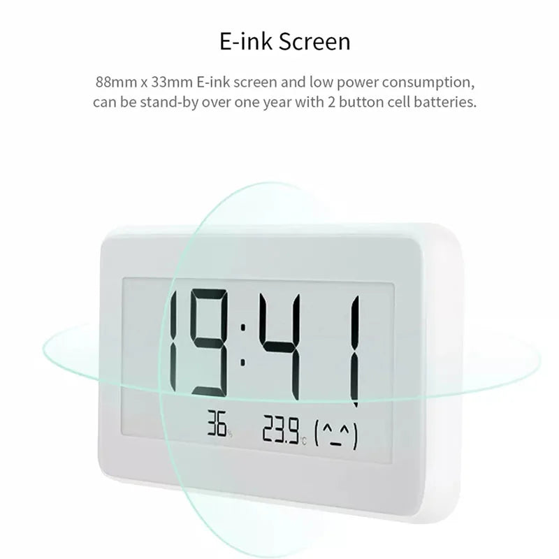 Xiaomi Mijia Hygrometer Pro BT4.0 Wireless Smart Electric Digital Clock Indoor Hygrometer Home E-ink Temperature Measuring Tools