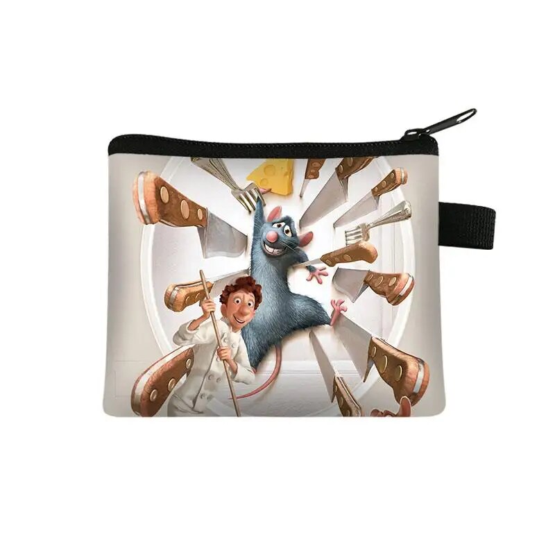 Disney Cartoon Ratatouille Children Money Coin Purse Boys Girls Short Wallet Card Bag Mini Pocket Storage Bags Kids Gift