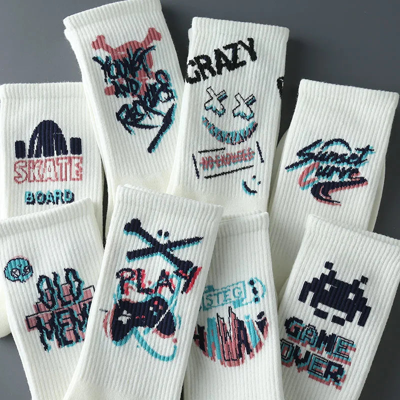 Ins Style Basketball Men Socks Cotton Hip-hop Female Sports Socks High Quality Harajuku Cool Funny Socks For Men And Women Socks