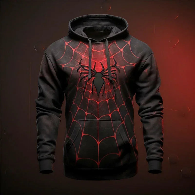 Fashion Leisure Hoodies for Men Anime Element Pattern Large Size Loose Hooded Shirt 2023 Trend Style Sports Clothing Male Tops