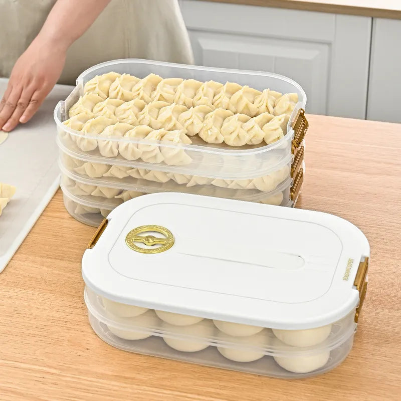 Home Frozen Dumpling Storage Box Multi-Layer Freezer Food Storage Container Case Refrigerator Special Fresh-Keeping Frozen Box