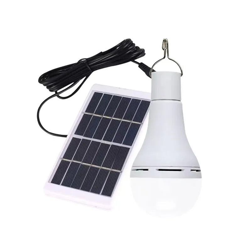 LED Solar Lamp Bulb Outdoor Waterproof Portable Solar Garden Hanging Light Hiking Fishing Emergency Lights