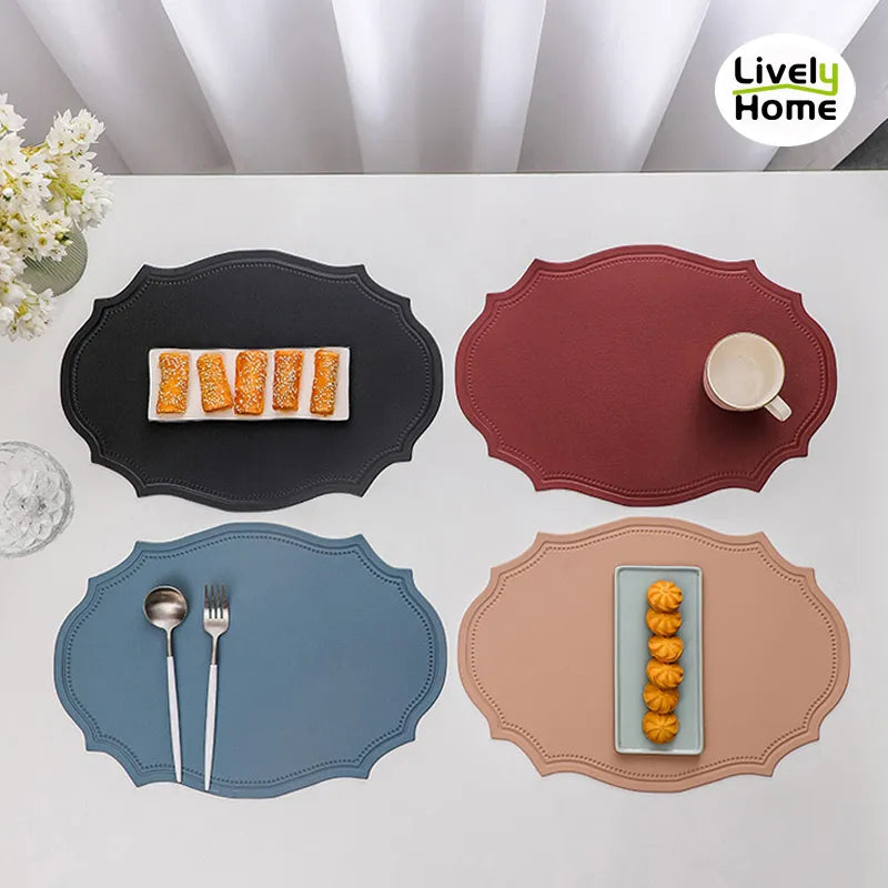 Leather Placemat Dining Table Mat Coaster Individual Tablecloth Dish Cup Plate Tableware Pad Modern Nordic Kitchen Accessories