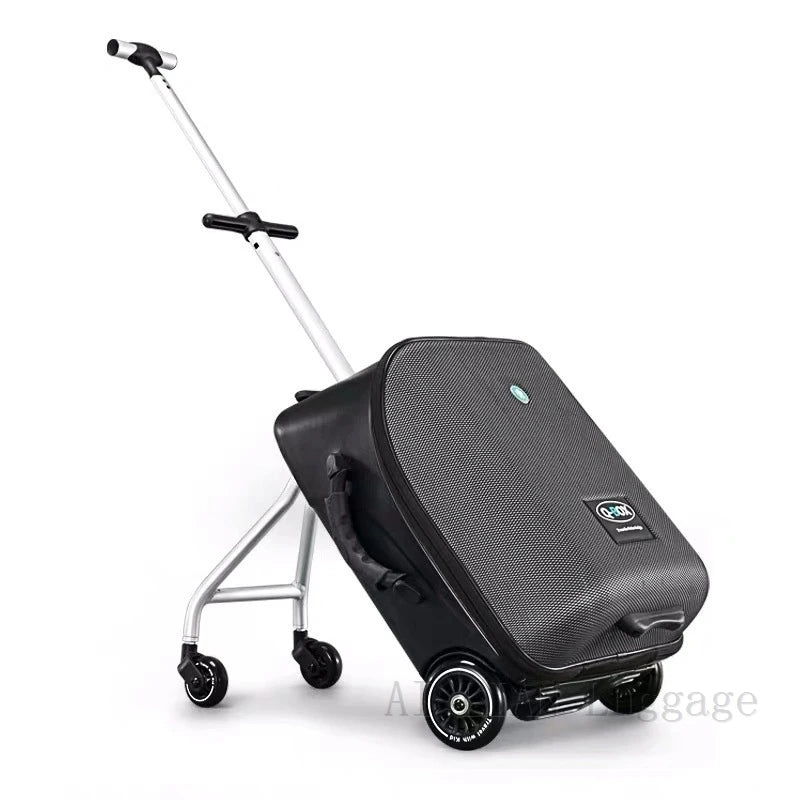 New Upgraded version baby ride on trolley luggage Lazy kids trolley case box scooter suitcase rolling luggage carry ons 20 inch