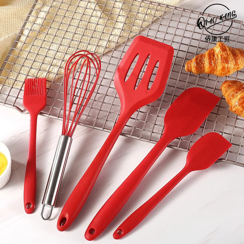 13 Type Non-Stick Silicone Cream Spatula Scraper Spoon Oil Brush Heat-Resistant Spatulas Flexible Kitchenware for Baking Cooking