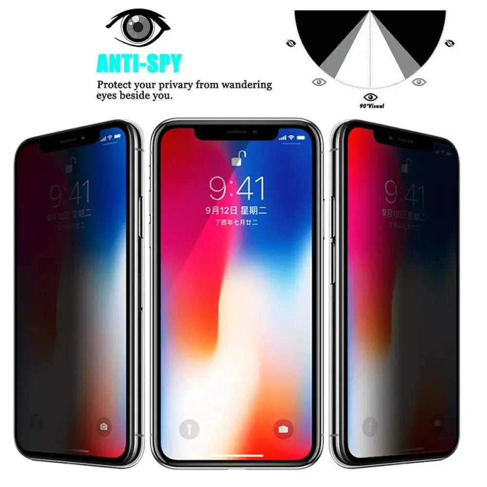 1-5Pcs Anti Spy Tempered Glass for Apple 8 Plus SE 2022 Privacy Screen Protector IPhone 15 14 11 Pro XS Max X XR 13 12 Mini Film