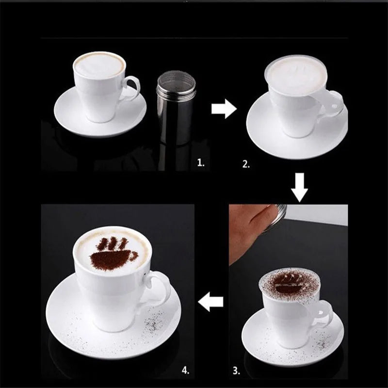 Creative Kitchen Accessories16pcs Fancy Coffee Printing Template Kitchen Tools Kitchenware Coffee Spray Template Kitchen Gadgets