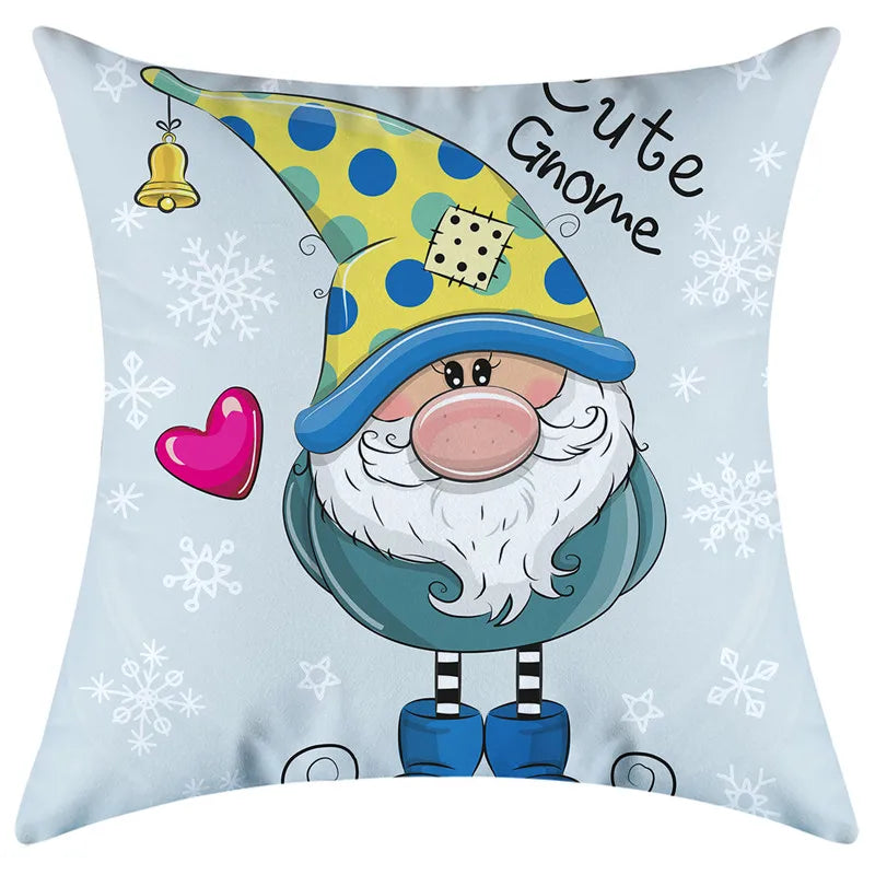 40/45/50/60cm Christmas Santa Claus PIllowcase Home Decorative Sofa Cushion Covers Living Room Cute Bear Snowmen Pillow Cover