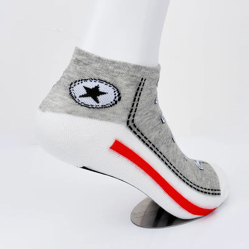 Fashion Men's and Women's Cotton Socks, Deodorant Socks, Boat Socks, Spoof Sports Socks, Shoe Patterns, Low Top Socks