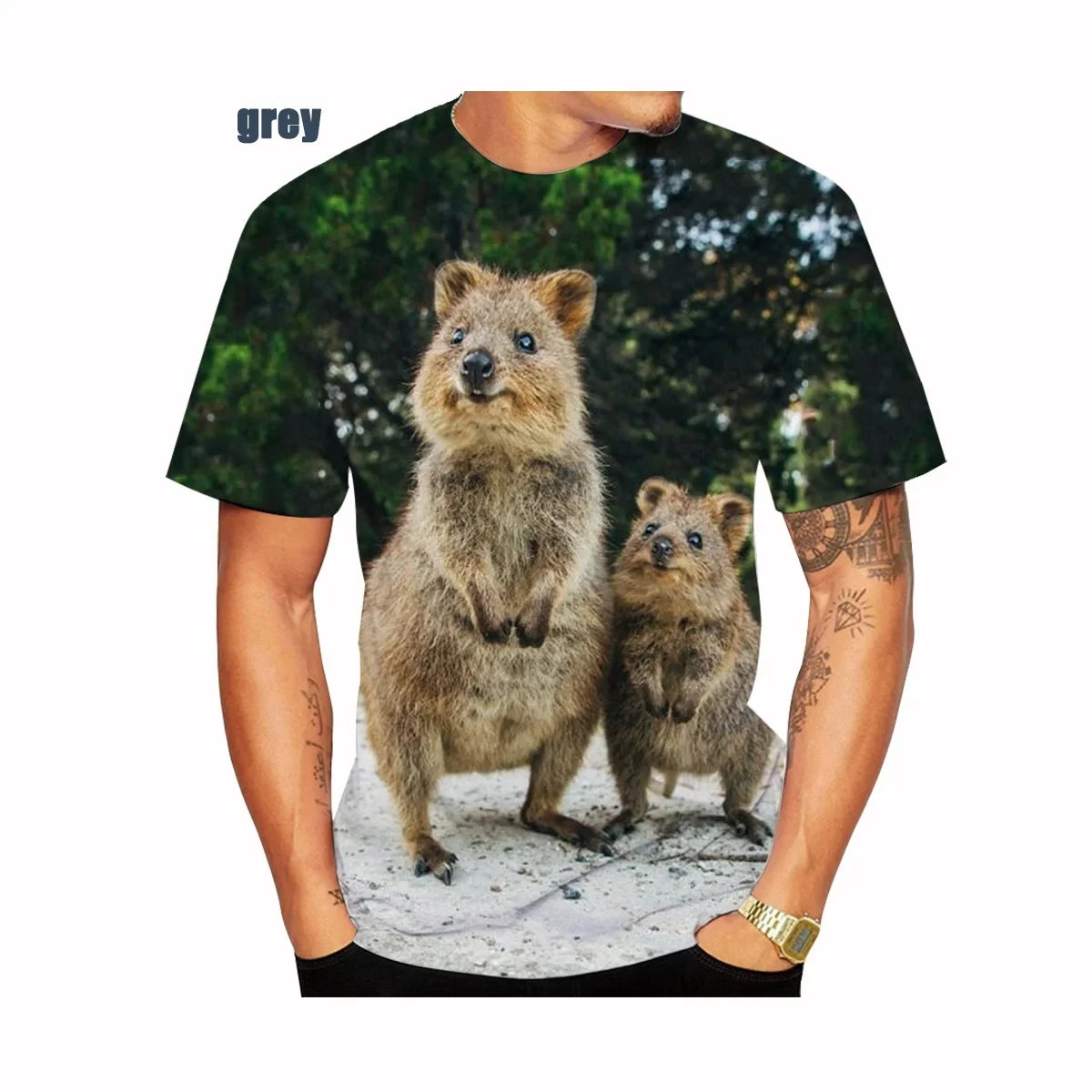 Wombat Pattern 3D Printed Man/ Women Casual Fashion Round Neck T-shirts Kids Short Sleeve Tops Summer Oversized Unisex Clothing