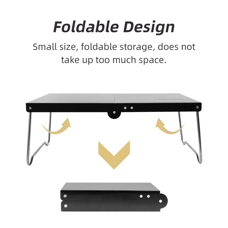 PACOONE Folding Table Outdoor Camping Ultralight Tables Hiking Aluminum Table Picnic Portable Mini Coffee Small Teatable BBQ