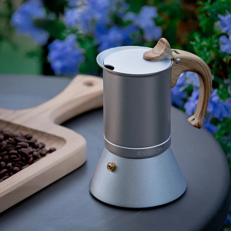 Moka Pot Scandinavian Espresso Home Moka Pot Food Grade Aluminum Coffee Machine Cover Bottom Coffee Pot Induction Heating