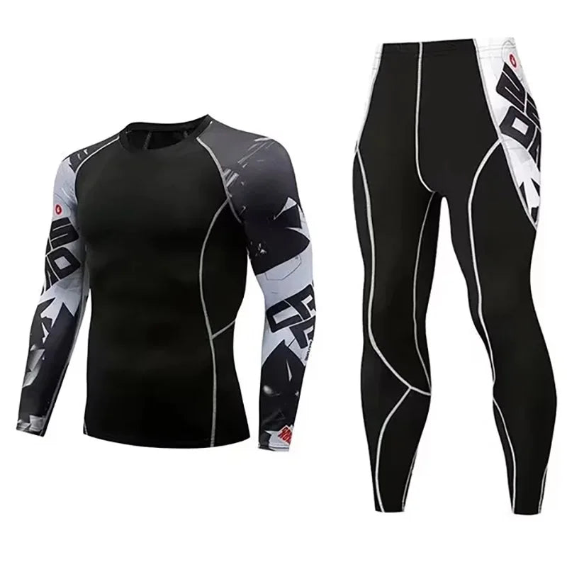 Men Compression Sportswear Suit Gym Running Sport Clothes Men's Tight Clothes Yoga Sets Workout Jogging Jogg Fitness Clothing