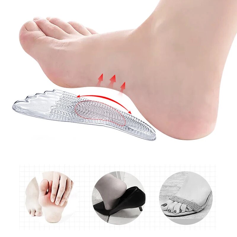 Forefoot Insert Cushion Pads for Women Shoes Anti Slip Silicone Foot Pain Relief Pads for High Heels Sandals Gel Shoe Insoles