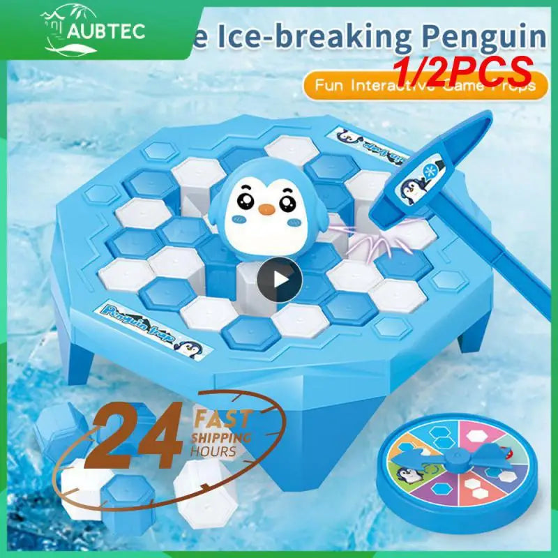 1/2PCS Mini Penguin Trap Parent-child Interactive Entertainment Indoor Board Game Toys For Kid Family Break Ice Block Save