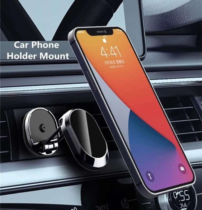 Magnetic Car Phone Holder Mount Magnet Smartphone Mobile Stand Cell GPS Support In Car For iPhone 14 13 12 11X8 Xiaomi Samsung