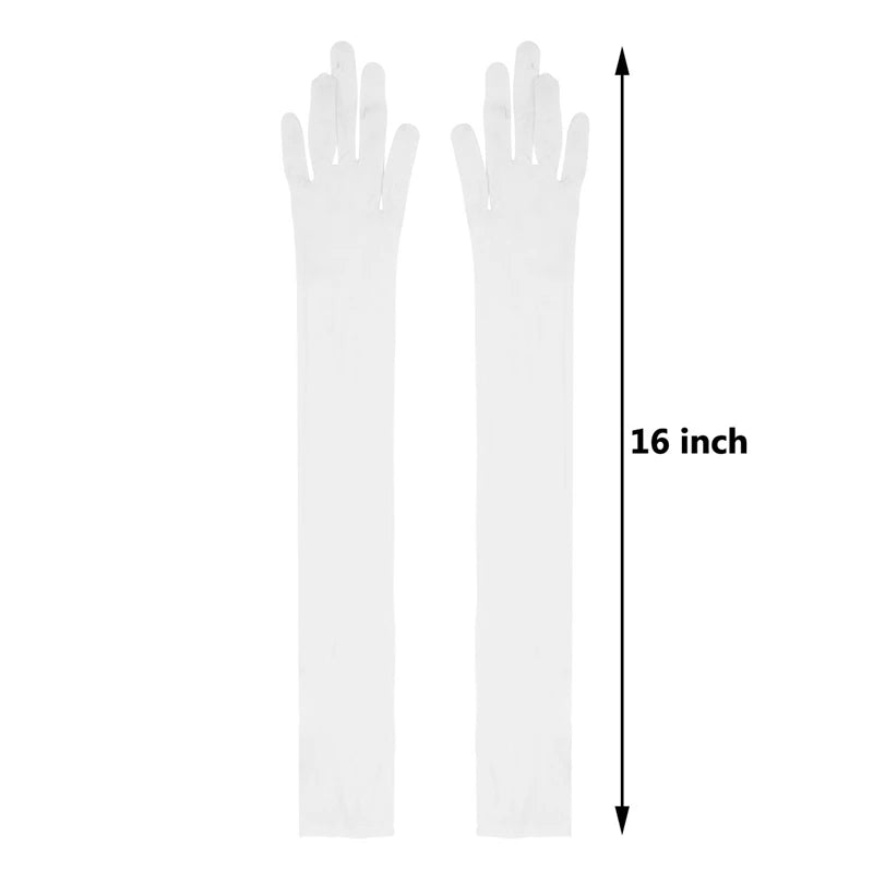 Sexy Women Smooth pantyhose tights stockings Sheer Seamles Long Gloves Mittens for Sun Protection Bride Glove Seamless Driving