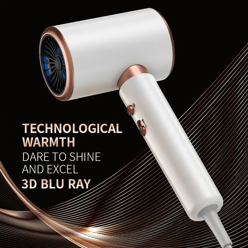 Hair Dryer, High-Speed Electric Turbine Airflow, Low Noise, Constant Temperature And Quick Drying, Suitable For Home Salons.