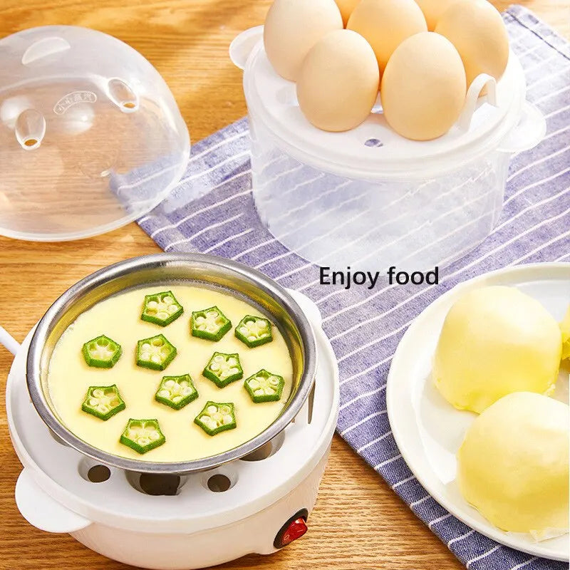 220V Multifunctional Electric Egg Boiler Double Layers Egg Cooker Mini Steamer Poacher Kitchen Cooking Breakfast Machine