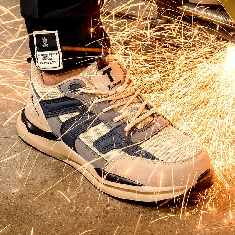 Summer Air Cushion Work Safety Shoes For Men Women Breathable Work Sneakers Steel Toe Shoes Anti-puncture Safety Protective Shoe