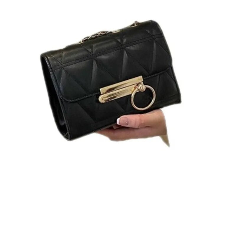 Mini Small transparent heart Bag Women's New Fashion Design One Shoulder wallets for women luxury leather handbags black purse