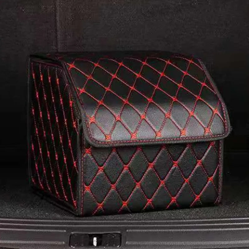 30cm Car PU Leather Trunk Storage Box Portable Foldable Storage Car Multiuse Storage Car Trunk Bag Auto Storag Box