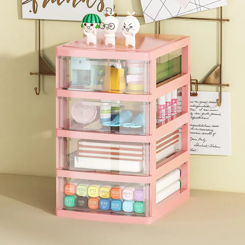 Desktop Storage Box Drawer Type Storage Cabinet Office Desk Storage Box Cosmetics Box Stationery Debris Storage Rack